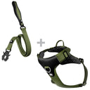 HONEYCOMB® All Action Set - Comfort Y Shape Padded Harness & Dual Swivel Lead- Built for Bully Breeds & Large Dogs