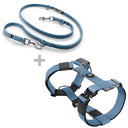TRINITY® Duplex Set - No Pull Comfort Padded Multi Clip Harness & Double Ended Training Lead- Built for pulling dogs